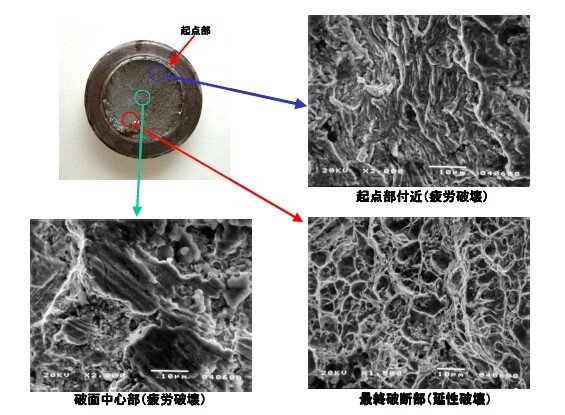 金属部品破損の破面解析事例の画像